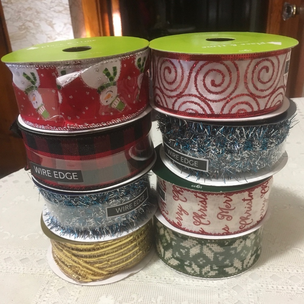 🆕 Ribbon Lot 8 Rolls sized  1 1/2” x 10 yd